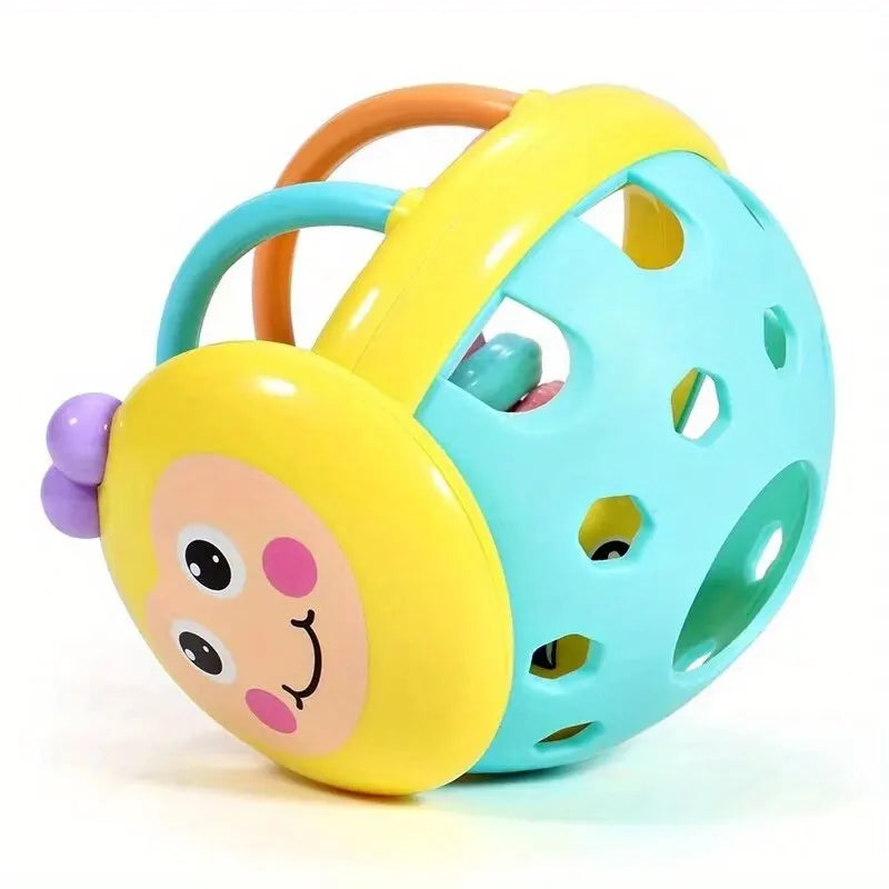 Baby Intelligence Catch Ball – Colourful 10cm Rattle Toy with Bell for Newborns & Toddlers