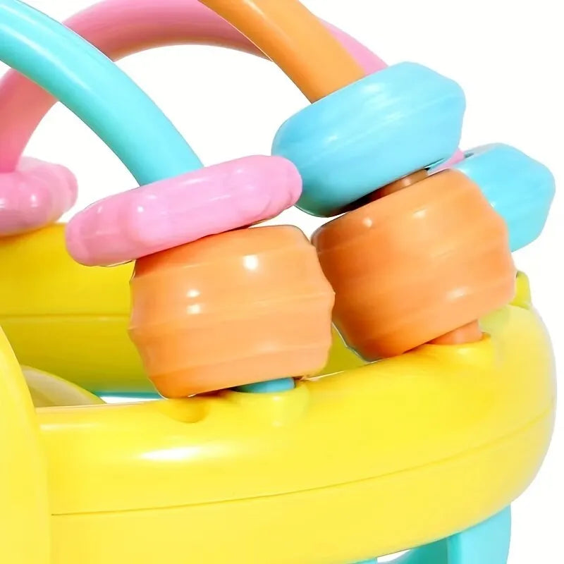 Baby Intelligence Catch Ball – Colourful 10cm Rattle Toy with Bell for Newborns & Toddlers