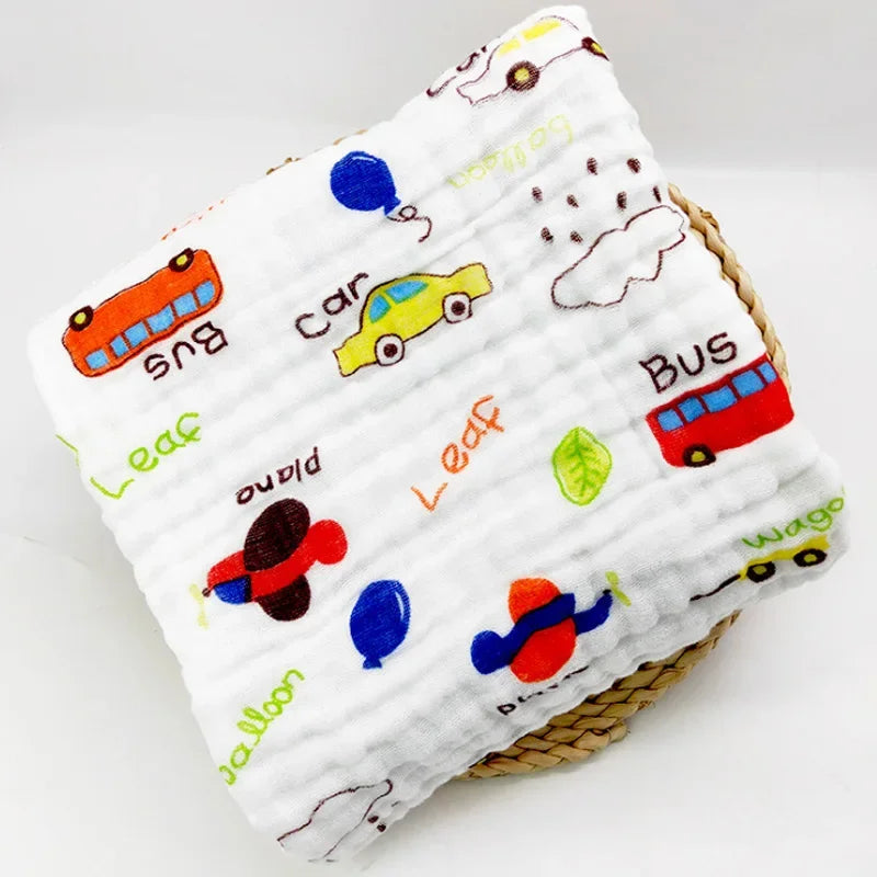 CloudSoft Muslin Baby Bath Towel – Ultra-Gentle 105x105cm Wrap for Newborns & Toddlers