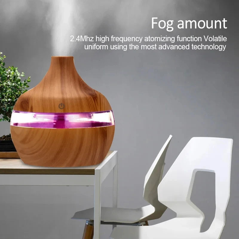 CalmHaven Ultrasonic Aroma Diffuser – 300ml Cool Mist Electric Humidifier for Relaxing Spaces