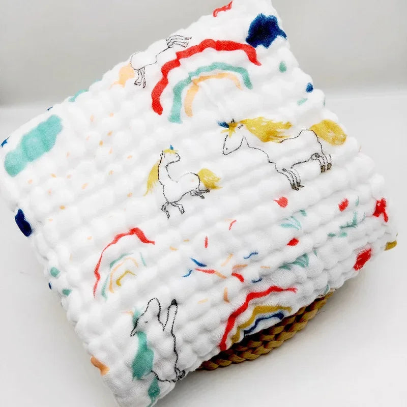 CloudSoft Muslin Baby Bath Towel – Ultra-Gentle 105x105cm Wrap for Newborns & Toddlers