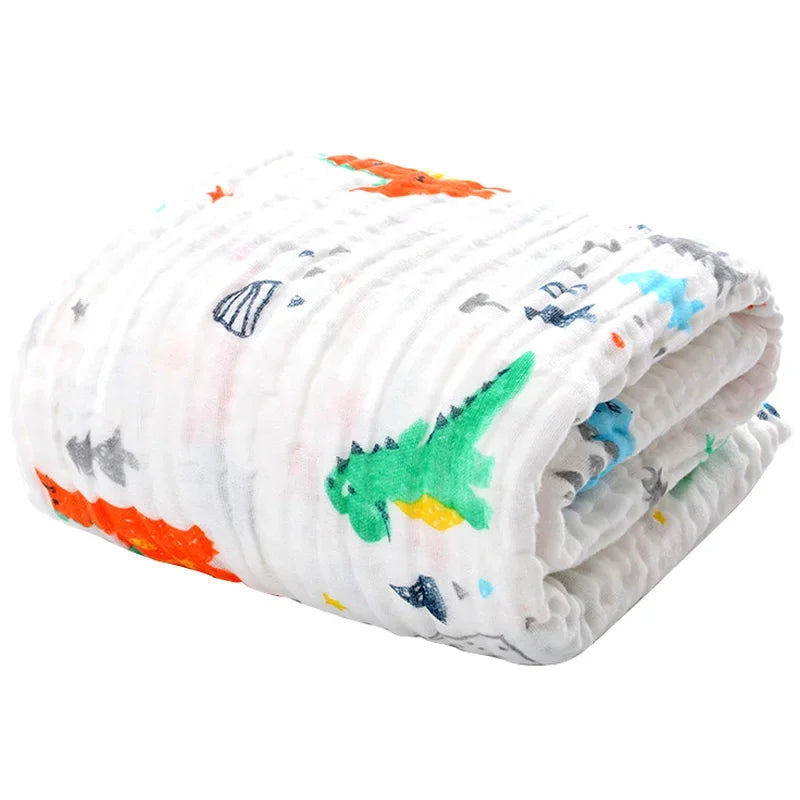 CloudSoft Muslin Baby Bath Towel – Ultra-Gentle 105x105cm Wrap for Newborns & Toddlers