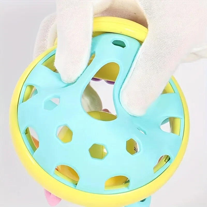 Baby Intelligence Catch Ball – Colourful 10cm Rattle Toy with Bell for Newborns & Toddlers