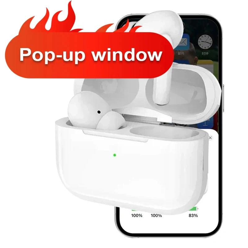 Airs Pro TWS Wireless Bluetooth Earbuds – Waterproof In-Ear Headphones with Siri Pop-Up & Touch Control for iOS