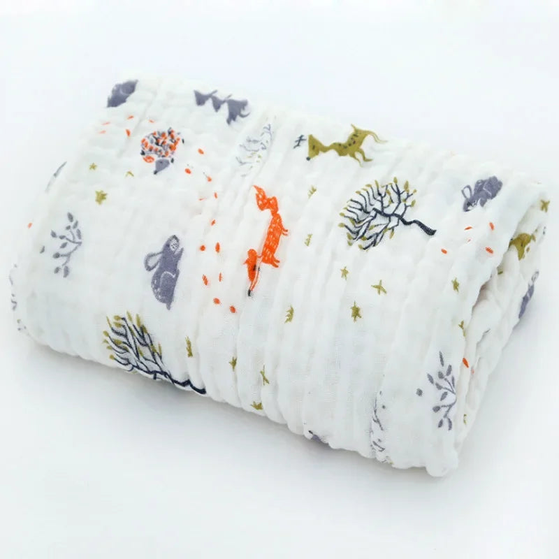 CloudSoft Muslin Baby Bath Towel – Ultra-Gentle 105x105cm Wrap for Newborns & Toddlers