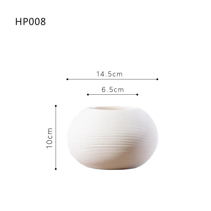 Minimalist White Ceramic Vase