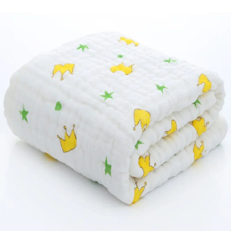 CloudSoft Muslin Baby Bath Towel – Ultra-Gentle 105x105cm Wrap for Newborns & Toddlers
