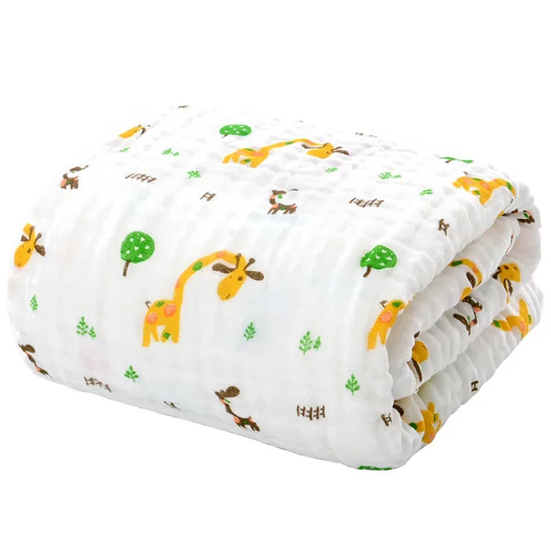 CloudSoft Muslin Baby Bath Towel – Ultra-Gentle 105x105cm Wrap for Newborns & Toddlers