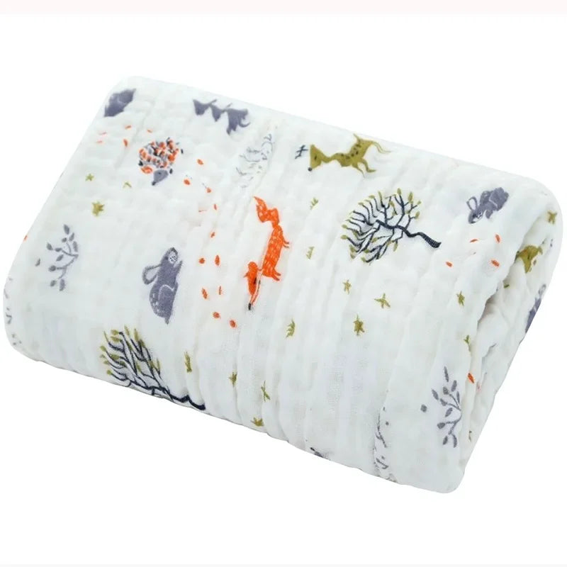 CloudSoft Muslin Baby Bath Towel – Ultra-Gentle 105x105cm Wrap for Newborns & Toddlers