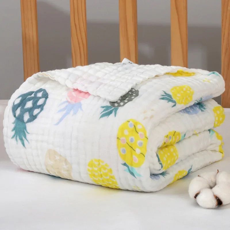 CloudSoft Muslin Baby Bath Towel – Ultra-Gentle 105x105cm Wrap for Newborns & Toddlers