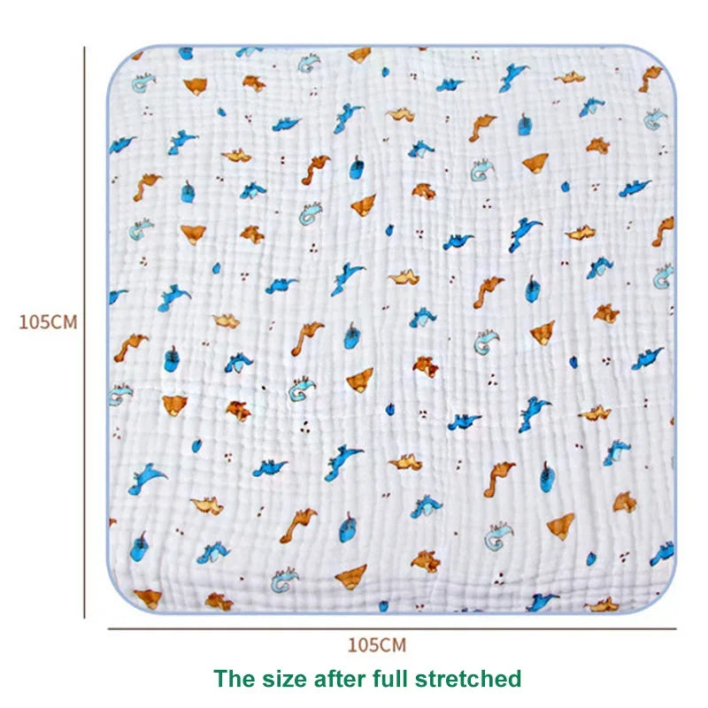 CloudSoft Muslin Baby Bath Towel – Ultra-Gentle 105x105cm Wrap for Newborns & Toddlers