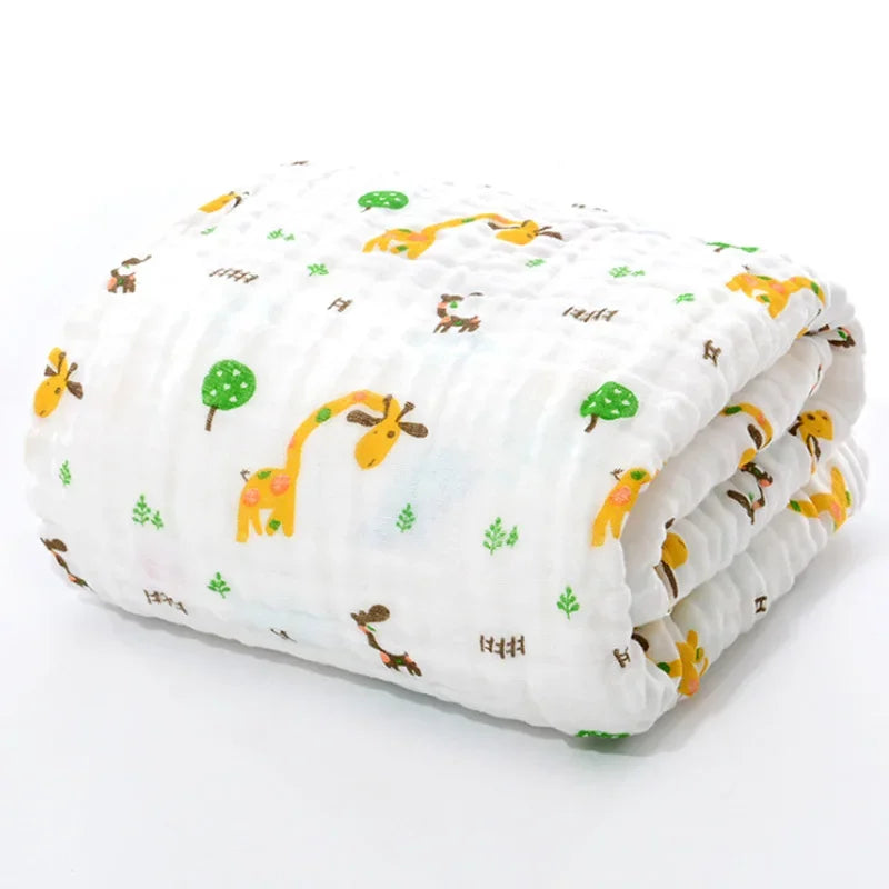CloudSoft Muslin Baby Bath Towel – Ultra-Gentle 105x105cm Wrap for Newborns & Toddlers