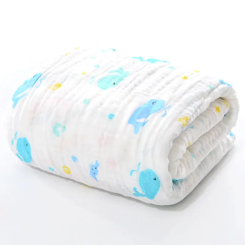 CloudSoft Muslin Baby Bath Towel – Ultra-Gentle 105x105cm Wrap for Newborns & Toddlers