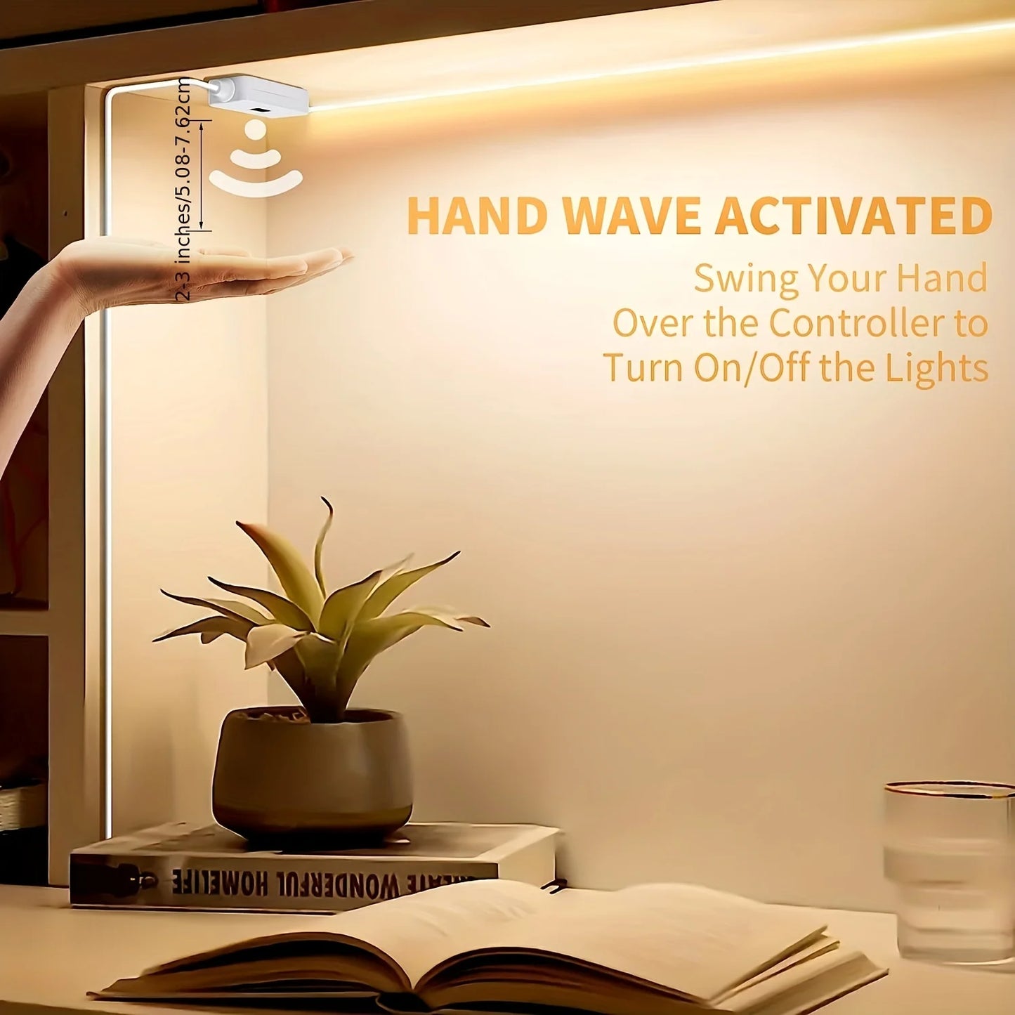 LumiScan Motion Sensor LED Light Strip – Hand Wave ON/OFF USB Tape for Closet & Kitchen Lighting
