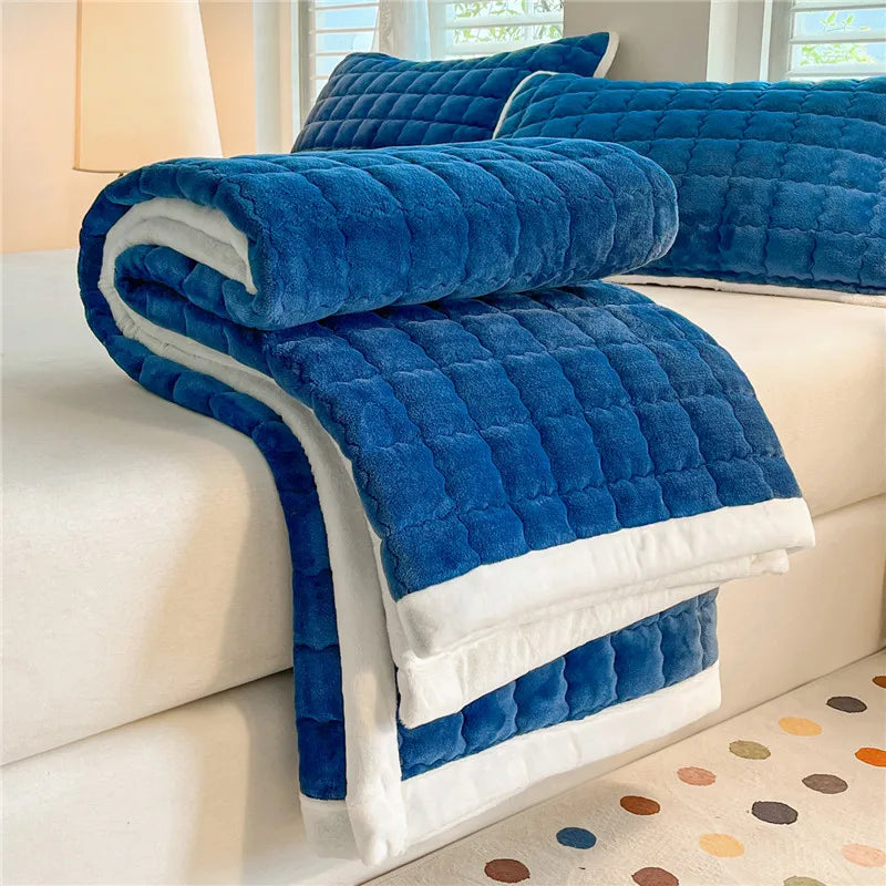 Velvet Comfort Thicken Mattress Topper – Soft Quilted Bed Mat for Winter Warm Beds