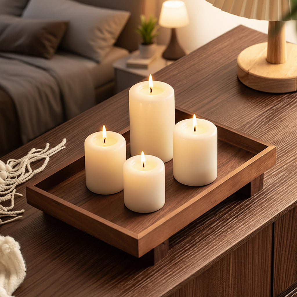 Elegant Wooden Organizer Tray – Minimalist Vanity & Home Decor
