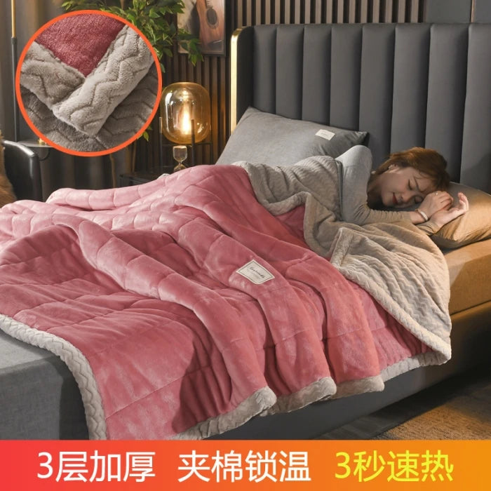 Coral Fleece Thick Blanket – Autumn/Winter