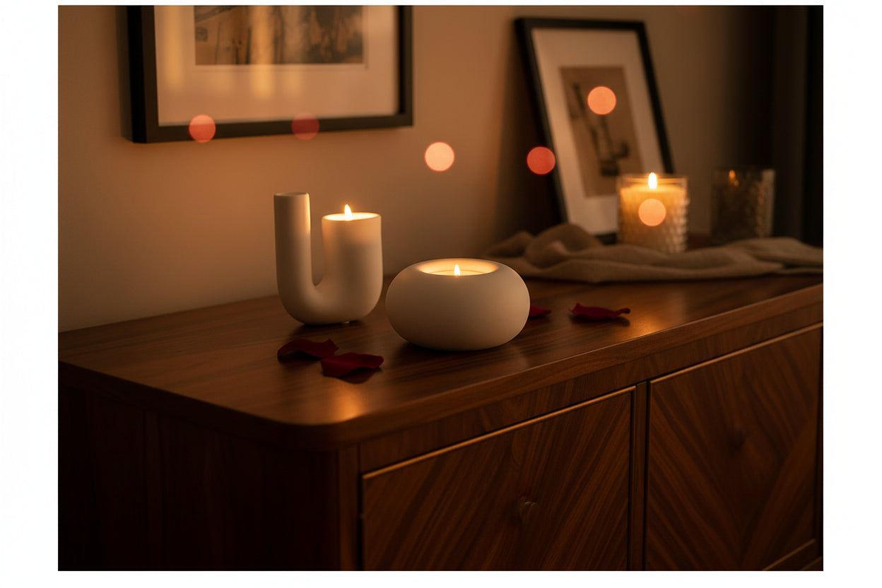 Ceramic Candle Holder – Nordic Minimalist Home Decor