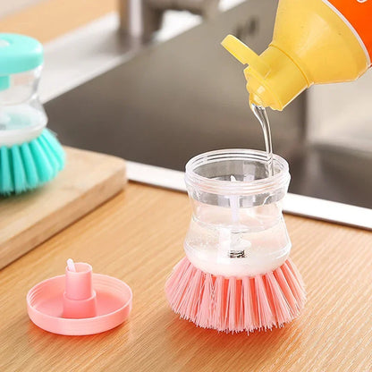 CleanMate Dish Brush with Built-in Soap Dispenser – Kitchen Cleaning Accessories for Efficient Washing