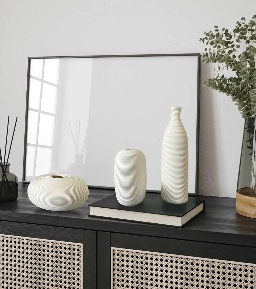 Minimalist White Ceramic Vase