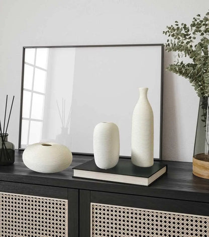 Minimalist White Ceramic Vase