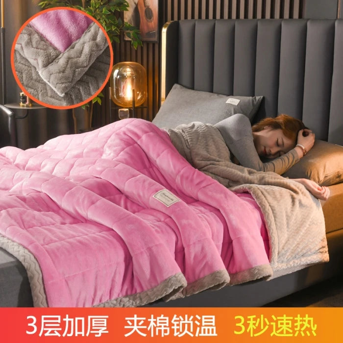 Coral Fleece Thick Blanket – Autumn/Winter