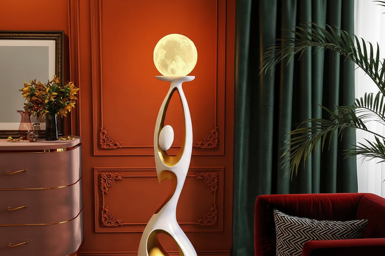 Abstract Dancing Figures Sculpture – Nordic Modern Decor