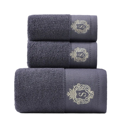 Luxury 3-Piece Cotton Bath Towel Set – 1 Bath Towel & 2 Hand Towels, Soft Quick-Dry Hotel Quality