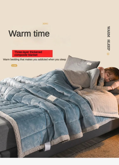 Coral Fleece Thick Blanket – Autumn/Winter