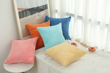Corduroy Plush Cushion Cover – Luxury Decorative Pillow