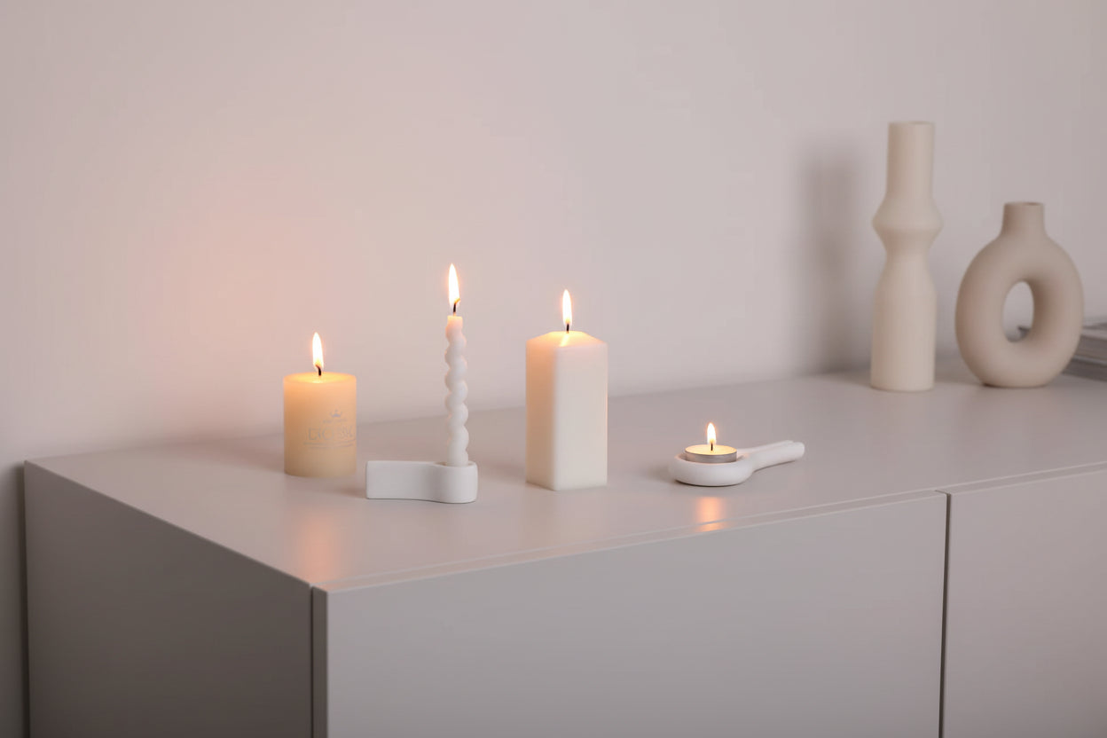 Ceramic Candle Holder – Nordic Minimalist Home Decor