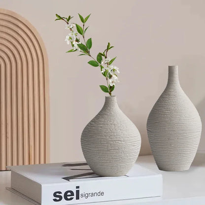 Ceramic Vase – Nordic Minimalist White Decor for Light Luxury Modern Interiors
