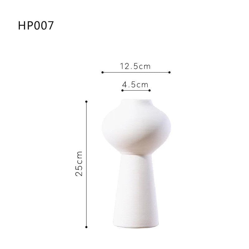 Minimalist White Ceramic Vase