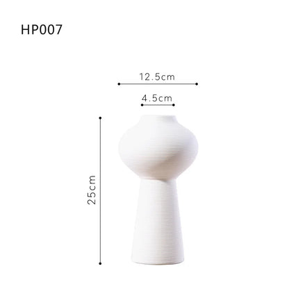 Minimalist White Ceramic Vase