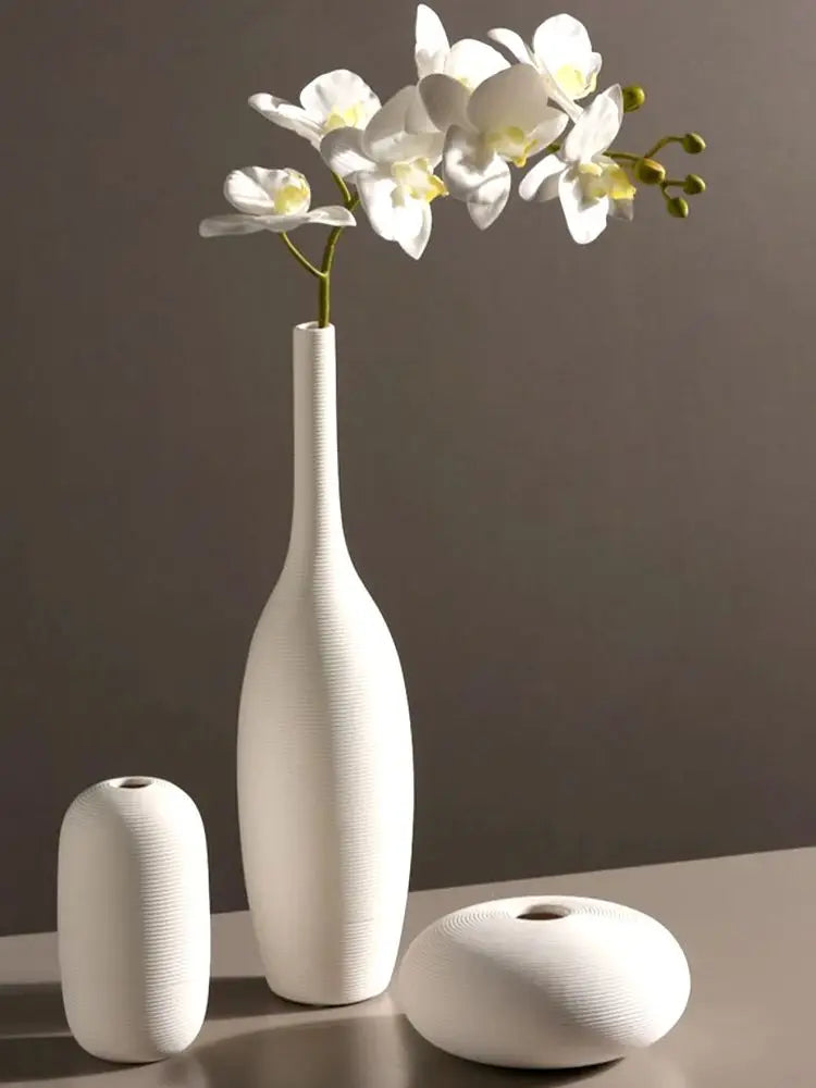 Minimalist White Ceramic Vase