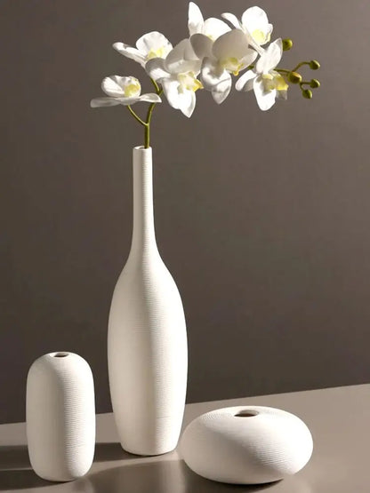 Minimalist White Ceramic Vase
