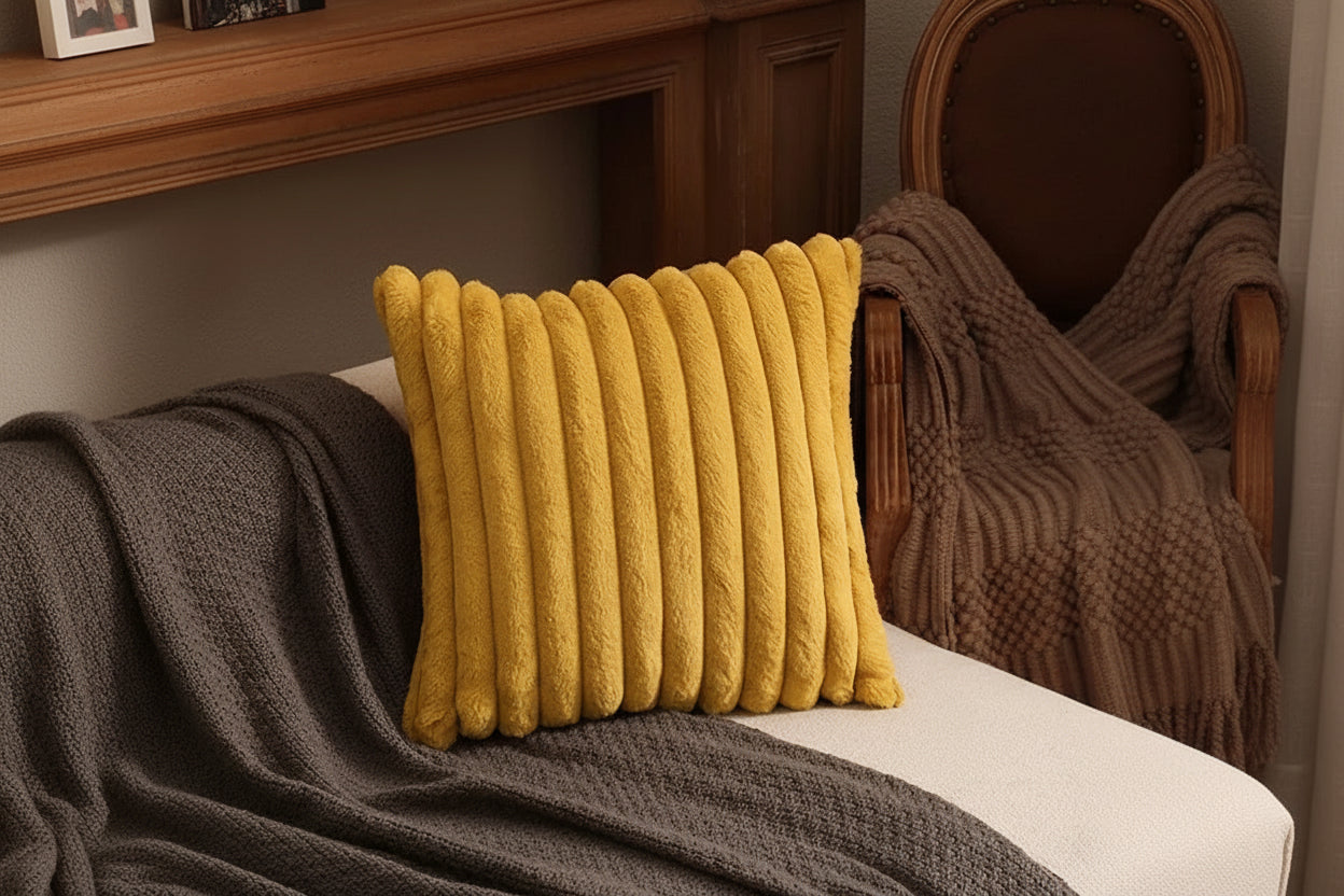Faux Fur Cushion Cover – Luxury Fluffy Decor