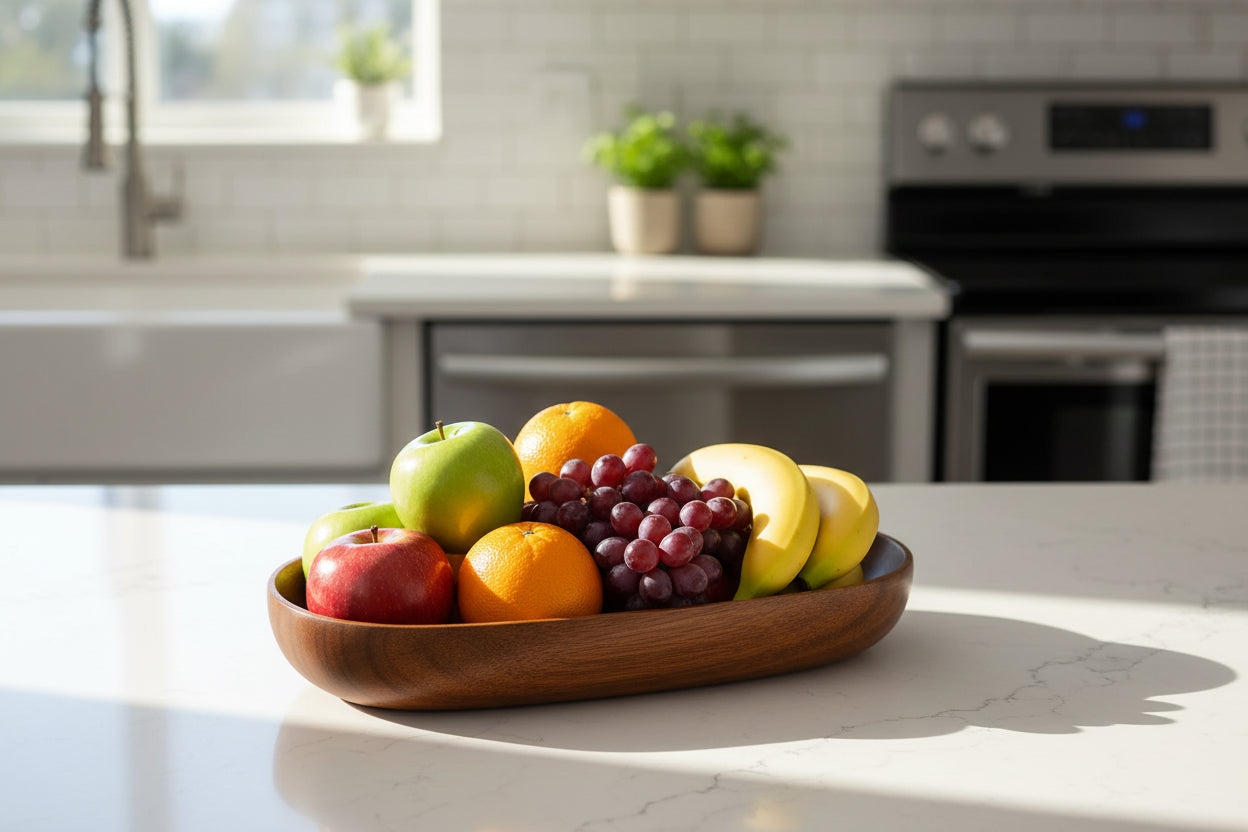 Handcrafted Wooden Serving Bowl – Elegant Home Decor