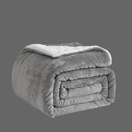 Luxury Reversible Sherpa Blanket – King Size