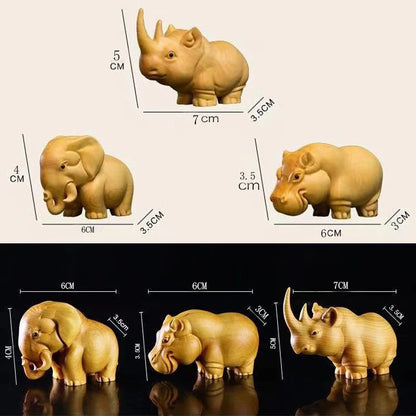 Thuja Wood Animal Figurines