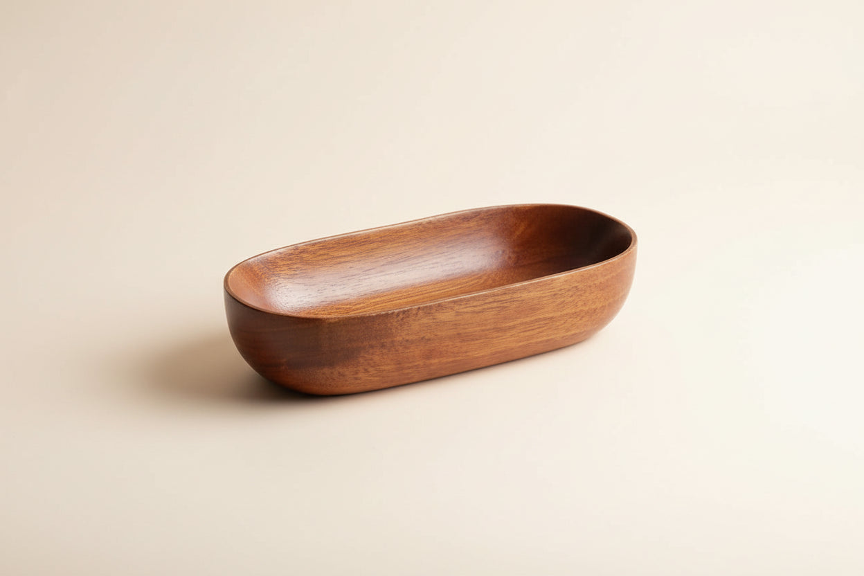 Handcrafted Wooden Serving Bowl – Elegant Home Decor