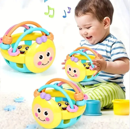 Baby Intelligence Catch Ball – Colourful 10cm Rattle Toy with Bell for Newborns & Toddlers