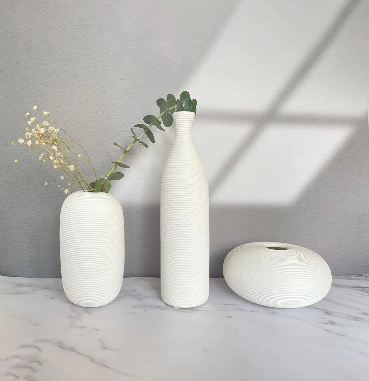 Minimalist White Ceramic Vase