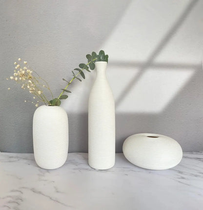 Minimalist White Ceramic Vase