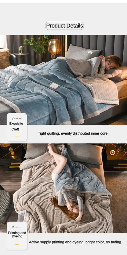 Coral Fleece Thick Blanket – Autumn/Winter