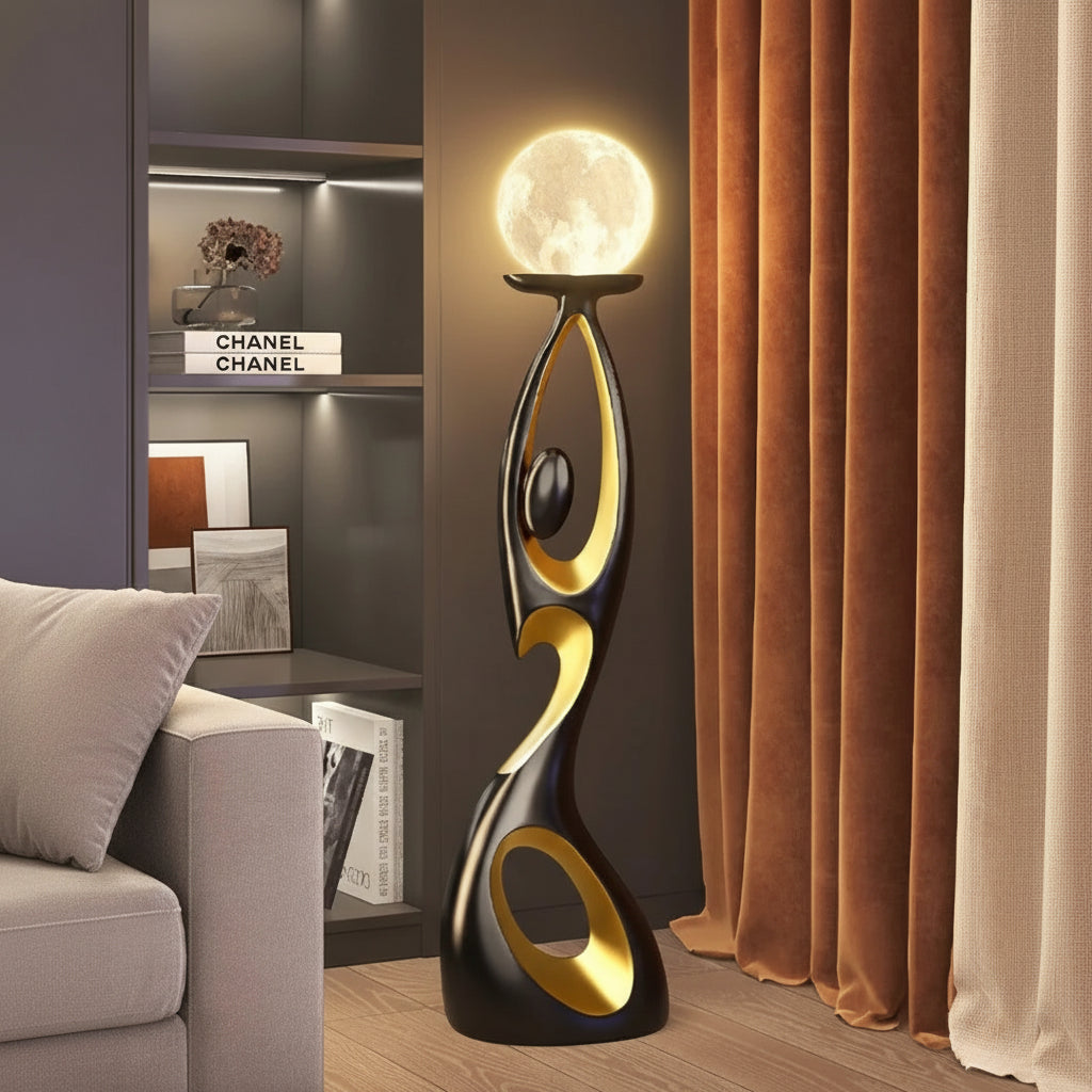 Abstract Dancing Figures Sculpture – Nordic Modern Decor