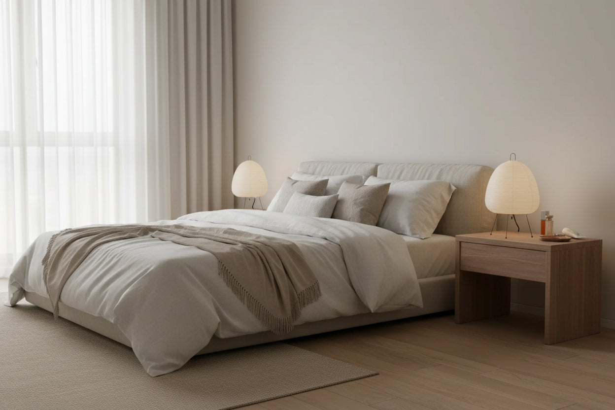 Modern Paper Table Lamp – Minimalist Ambient Light