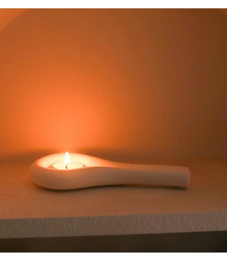 Ceramic Candle Holder – Nordic Minimalist Home Decor