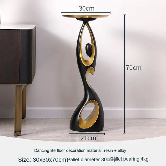 Abstract Dancing Figures Sculpture – Nordic Modern Decor