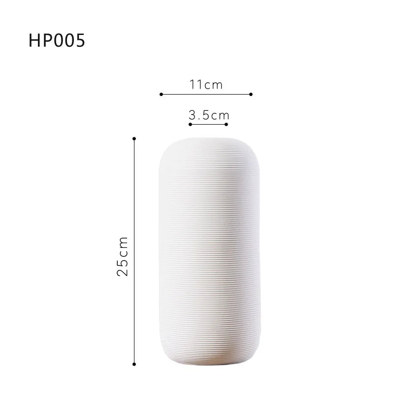 Minimalist White Ceramic Vase